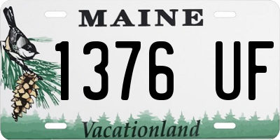 ME license plate 1376UF
