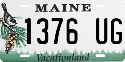 ME license plate 1376UG