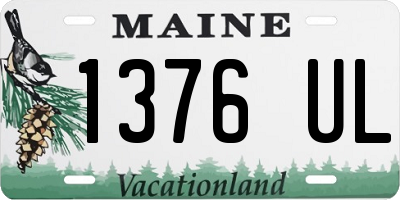 ME license plate 1376UL