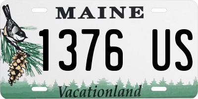 ME license plate 1376US