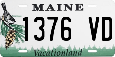 ME license plate 1376VD
