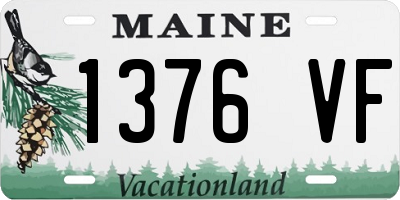 ME license plate 1376VF