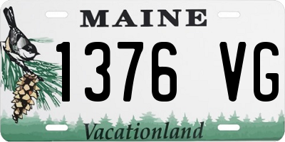 ME license plate 1376VG