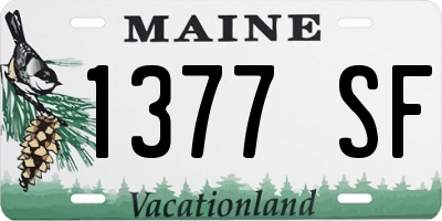 ME license plate 1377SF