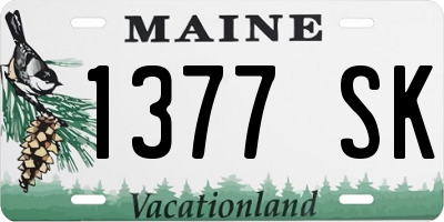 ME license plate 1377SK