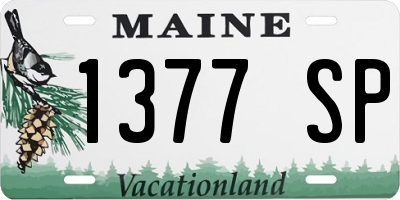 ME license plate 1377SP