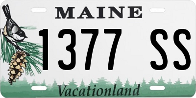ME license plate 1377SS