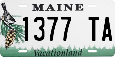 ME license plate 1377TA