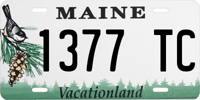 ME license plate 1377TC