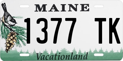 ME license plate 1377TK