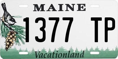 ME license plate 1377TP