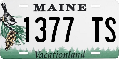 ME license plate 1377TS