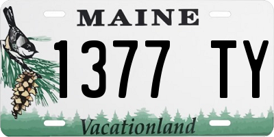 ME license plate 1377TY