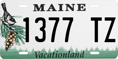 ME license plate 1377TZ