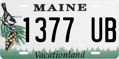 ME license plate 1377UB