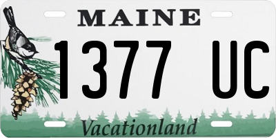 ME license plate 1377UC