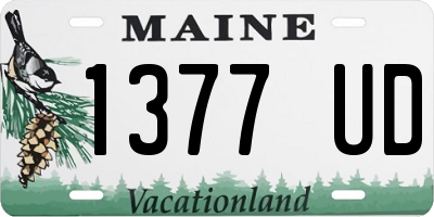 ME license plate 1377UD