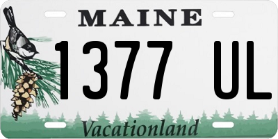 ME license plate 1377UL