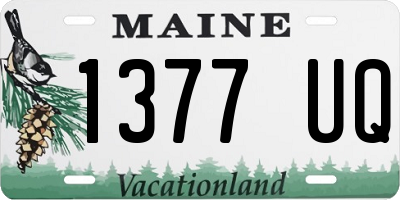 ME license plate 1377UQ