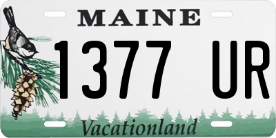 ME license plate 1377UR