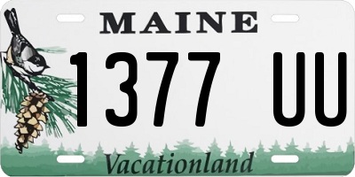 ME license plate 1377UU