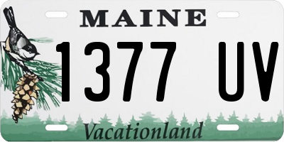 ME license plate 1377UV