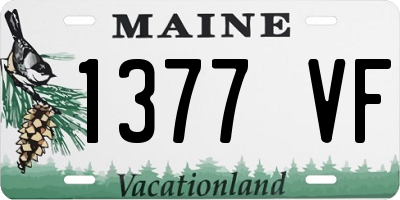 ME license plate 1377VF