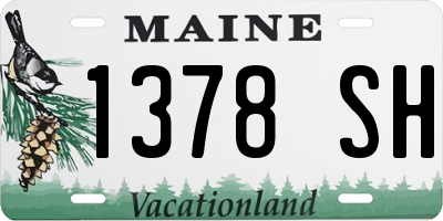 ME license plate 1378SH