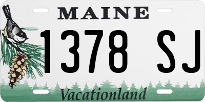 ME license plate 1378SJ