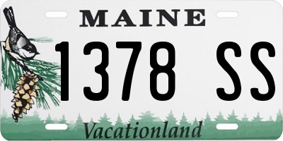 ME license plate 1378SS