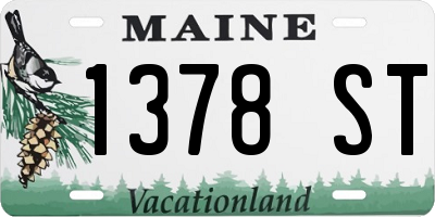 ME license plate 1378ST