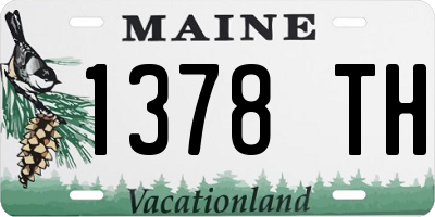 ME license plate 1378TH