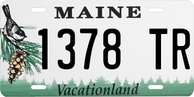 ME license plate 1378TR
