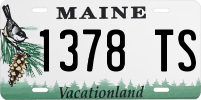 ME license plate 1378TS