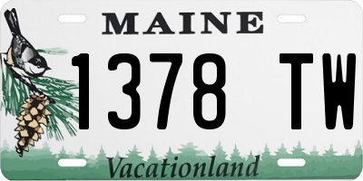 ME license plate 1378TW