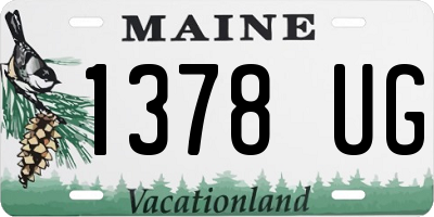ME license plate 1378UG
