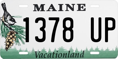 ME license plate 1378UP