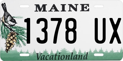 ME license plate 1378UX