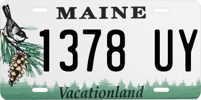 ME license plate 1378UY