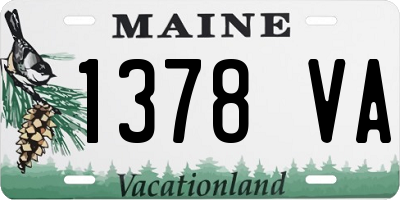 ME license plate 1378VA