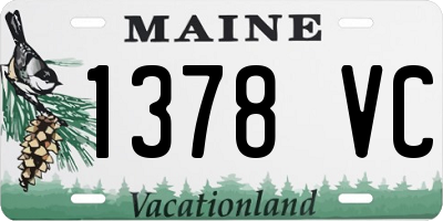 ME license plate 1378VC