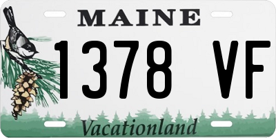 ME license plate 1378VF