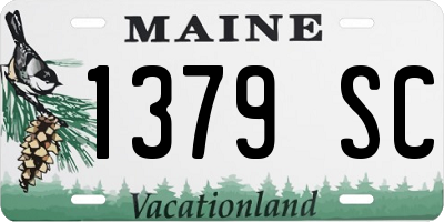 ME license plate 1379SC