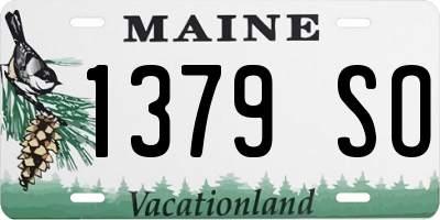 ME license plate 1379SO