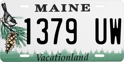 ME license plate 1379UW