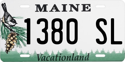 ME license plate 1380SL