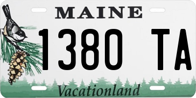 ME license plate 1380TA