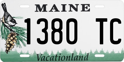 ME license plate 1380TC