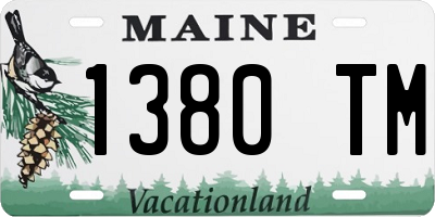 ME license plate 1380TM