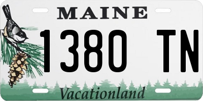 ME license plate 1380TN